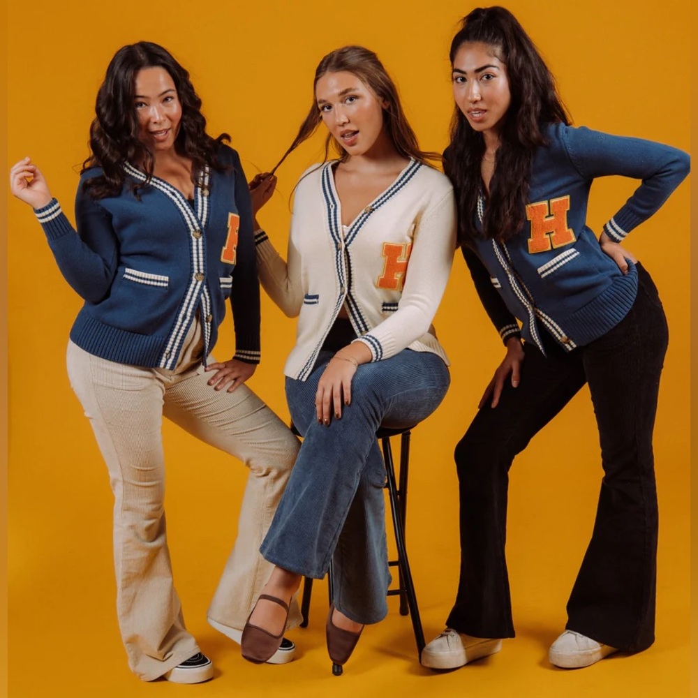 NWT Hammies Retro Varsity Chenille Patch Cardigan